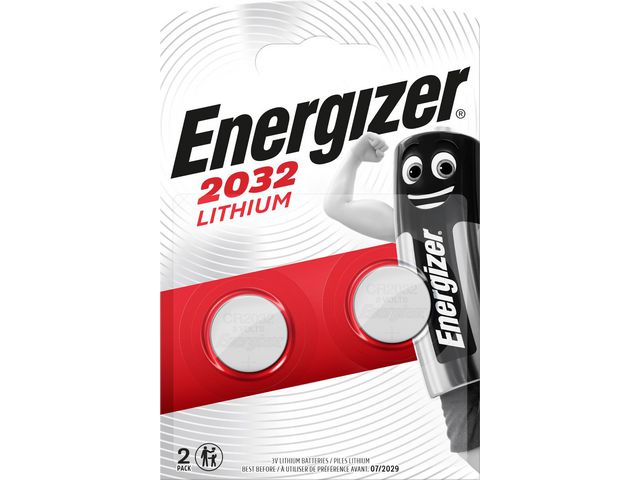 ENERGIZER Batteri Lithium CR2032 2/fp | Kontorsmaskiner - Batterier - Knappcellsbatterier | Kontorsexperten