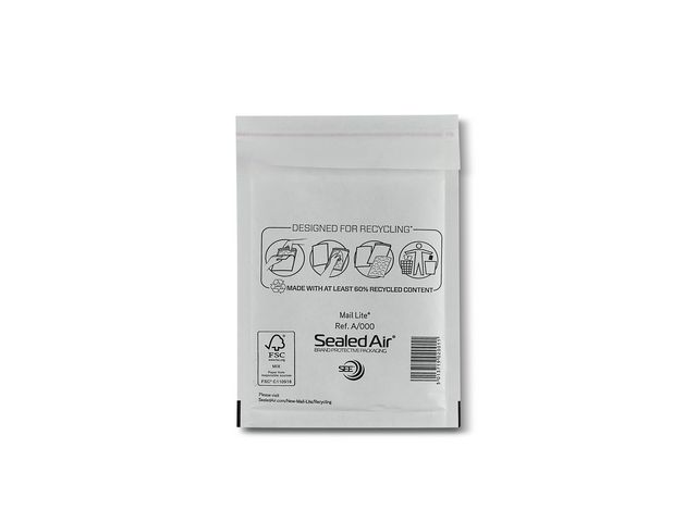 Mail Lite® Bubbelpåse A/000 110x160mm remsa 100/fp | Emballage och lagerutrustning - Kuvert och postemballage - Bubbelpåsar | Kontorsexperten