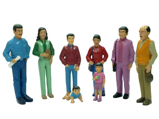 MINILAND Familj Lekfigurer 3. 8/fp | Skola och förskola - Lekmaterial - Lekfigurer - Övriga | Kontorsexperten