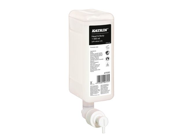 KATRIN Duschtvål Arctic Breeze 1000ml | Städ och hygien - Tvål och hygien - Hygiensystem - Katrin | Kontorsexperten