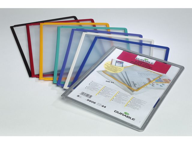 Durable Visningspanel, SHERPA, A4, grafitgrå | Kontorsmaterial - Till skrivbordet - Bordsställ och panelsystem | Kontorsexperten