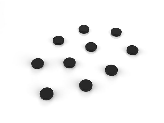 LINTEX Magneter svarta 10/fp | Kontorsmöbler och inredning - Whiteboardtavlor och tillbehör - Magneter | Kontorsexperten