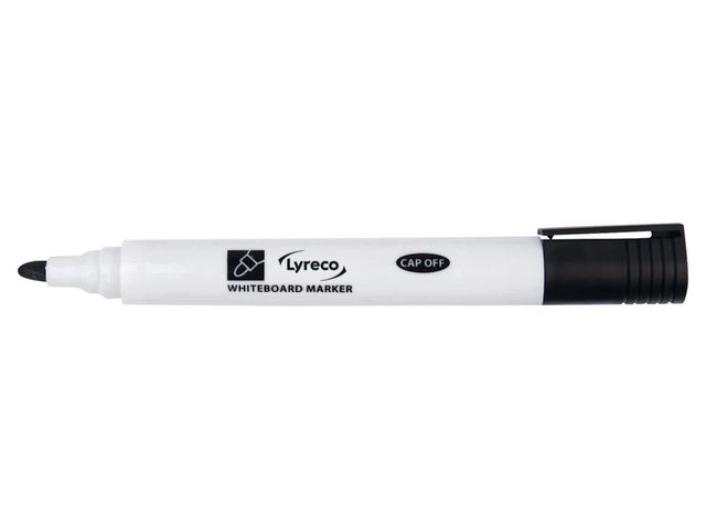 Lyreco Whiteboardpenna drywipe rund svart | Kontorsmaterial - Pennor - Whiteboardpennor - Rund spets | Kontorsexperten