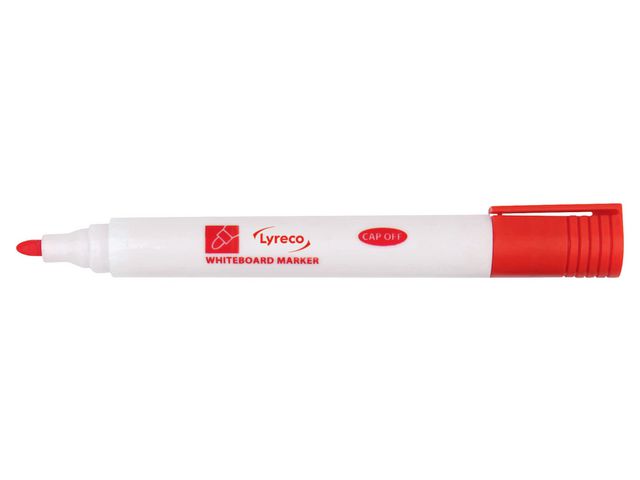 Lyreco Whiteboardpenna drywipe rund röd | Kontorsmaterial - Pennor - Whiteboardpennor - Rund spets | Kontorsexperten