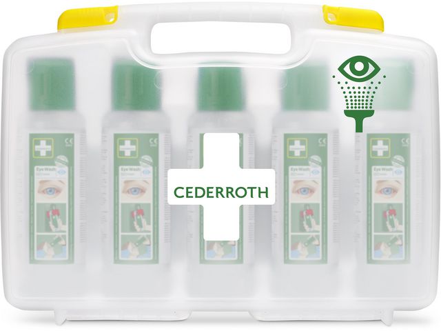 Cederroth Ögondusch i väska 5x500ml | Skyddsutrustning - Första Hjälpen - Ögondusch | Kontorsexperten
