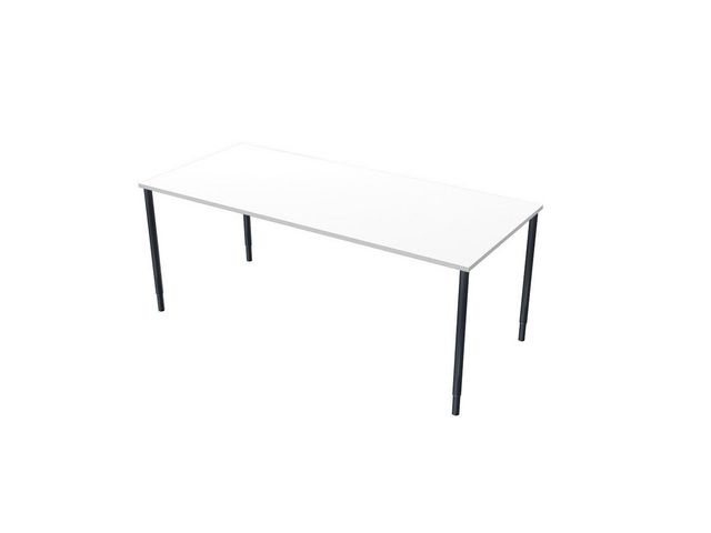 LANAB DESIGN Skrivbord fristående 180x80cm vitlam/svart | Kontorsmöbler och inredning - Bord och hurtsar - Skrivbord - Fasta | Kontorsexperten