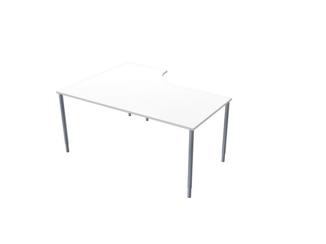 LANAB DESIGN Skrivbord Höger 160x120cm vitlaminat/grå | Kontorsmöbler och inredning - Bord och hurtsar - Skrivbord - Fasta | Kontorsexperten