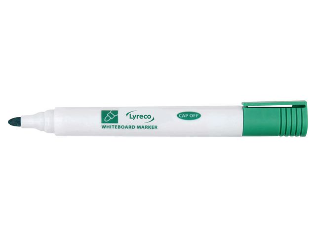 Lyreco Whiteboardpenna drywipe rund grön | Kontorsmaterial - Pennor - Whiteboardpennor - Rund spets | Kontorsexperten