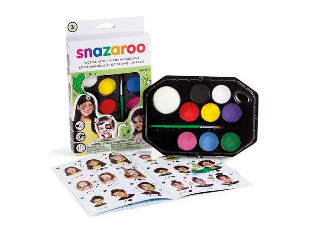 SNAZAROO Ansiktsmålningsset 40 användningar | Skola och förskola - Bild och form - Ansiktsmålning | Kontorsexperten