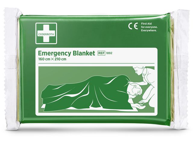 Cederroth Räddningsfilt | Skyddsutrustning - Första Hjälpen - Räddningsfiltar | Kontorsexperten