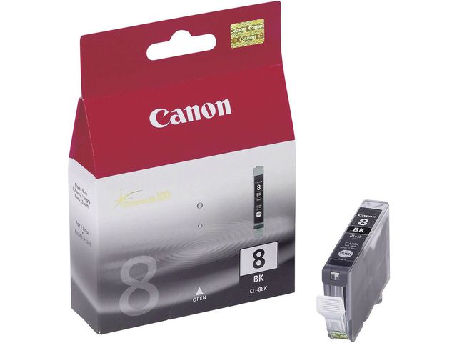 Canon Bläckpatron, PIXMA CLI-8 BK, 0620B001, ChromaLife100, svart, singelförpackning | Toner och bläck - Bläckpatroner - Bläckpatroner Canon | Kontorsexperten