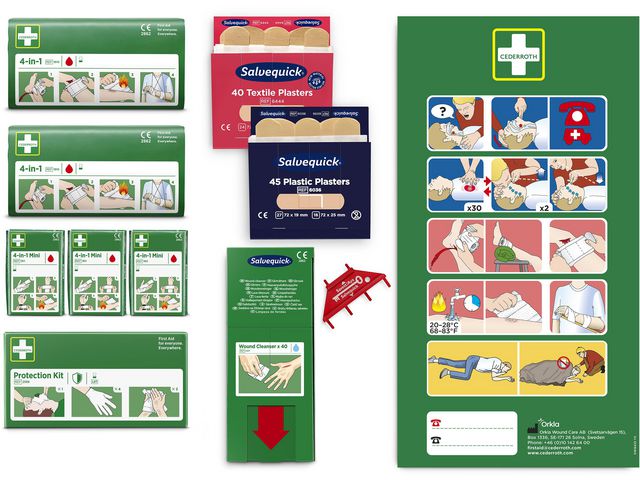 CEDERROTH Refill till Första Hjälpen-tavla | Skyddsutrustning - Första Hjälpen - Förband och Refill | Kontorsexperten