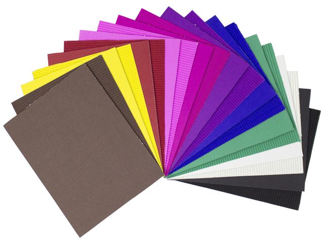 Wellpapp 50x70cm 1 ark x 10 färger | Skola och förskola - Hobbypapper - Specialpapper | Kontorsexperten