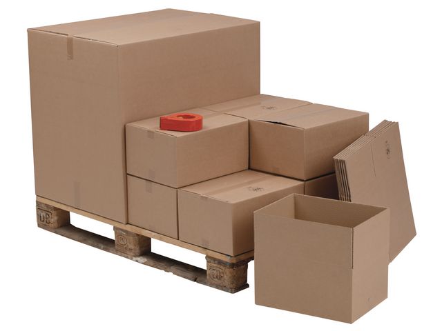 Boxon Wellåda 380x285x380mm E411 P | Emballage och lagerutrustning - Lådor och well - Welllådor 1-lag - 370-500 mm | Kontorsexperten