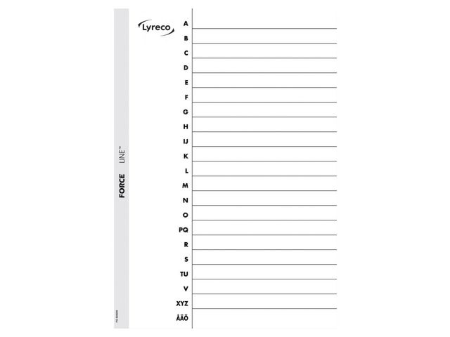 Lyreco Kartongregister Mylar A4 A-Ö vit | Kontorsmaterial - Pärmar och register - Kartongregister | Kontorsexperten