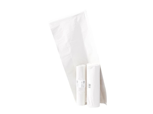 Polynova PolyPRIMA soppåsar, 100 % återvinningsbara, LDPE, 60 l, 900 x 550 mm, vit | Städ och hygien - Påsar och säckar - Papperskorgspåsar | Kontorsexperten