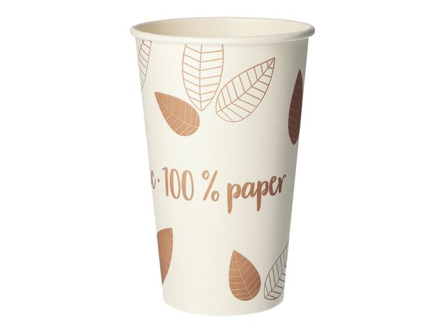 PAPSTAR Bägare Papper Zero 48cl 50/fp | Kök och servering - Engångsartiklar - Pappersbägare | Kontorsexperten