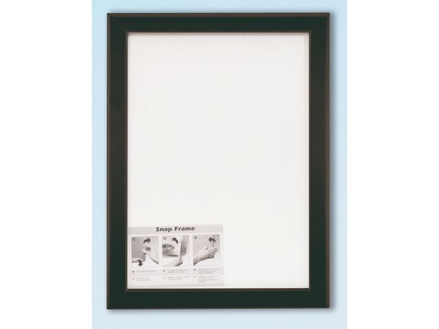 Väggram A3, aluminiumprofil 32mm svart | Kontorsmöbler och inredning - Tavlor ställ och ramar - Väggramar | Kontorsexperten