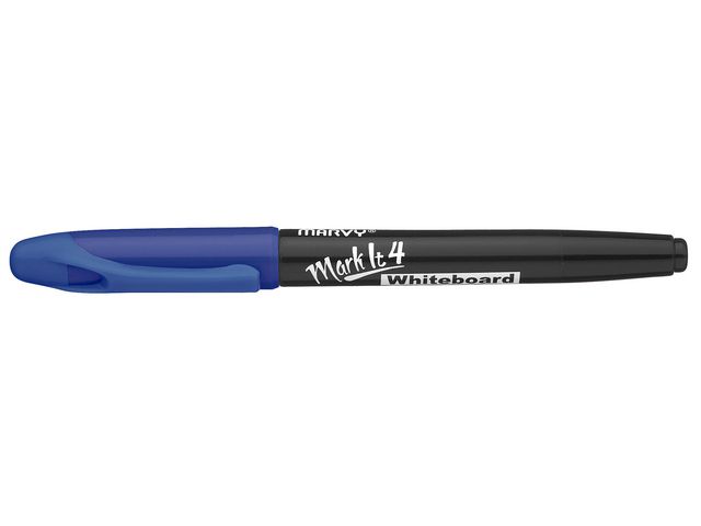 Marvy Whiteboardpenna, MarkIt 4, icke-permanent, alkoholbaserat bläck, 2 mm, mediumspets, blå | Kontorsmaterial - Pennor - Whiteboardpennor - Rund spets | Kontorsexperten