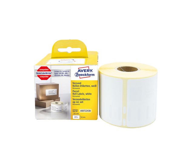 AVERY Etikett på rulle 101x54mm 220/rl | Emballage och lagerutrustning - Etiketter och godsmärkning - Specialetiketter | Kontorsexperten