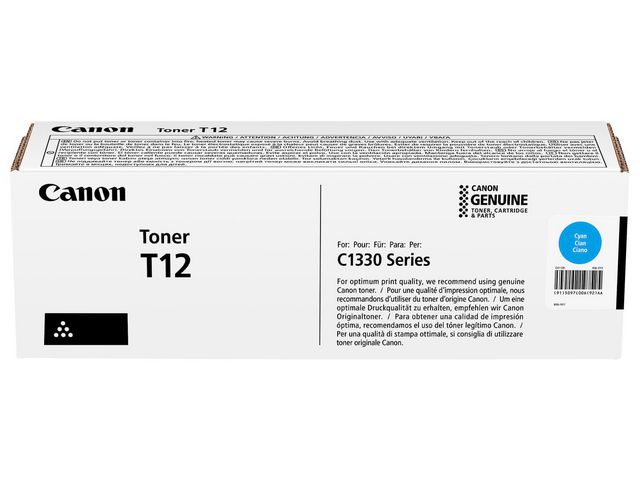 Canon Toner T12 5,3K cyan | Toner och bläck - Tonerkassetter - Toner Canon | Kontorsexperten