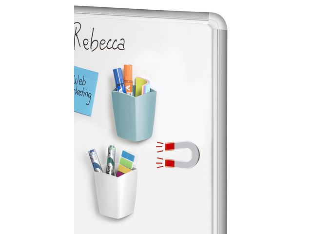 Cep Pennkopp Gloss 530 MG magnetisk, 2 fack, polystyren, vit | Kontorsmöbler och inredning - Whiteboardtavlor och tillbehör - Hållare för pennor och taveltork | Kontorsexperten