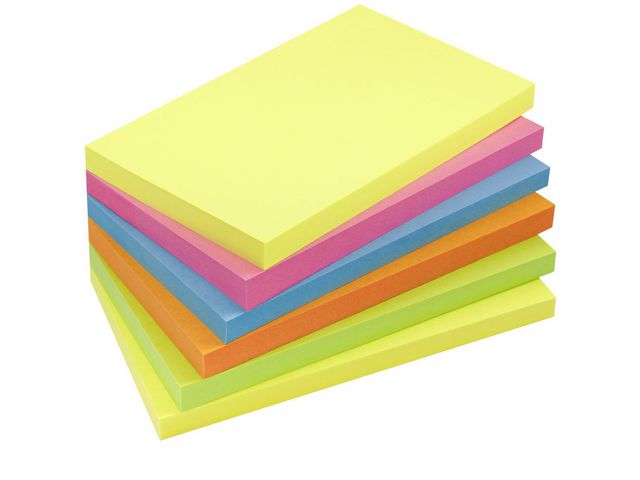 Lyreco Notes prem 75x125mm summer 6/fp | Kontorsmaterial - Notes och Post-It - Notes - Extra sticky | Kontorsexperten