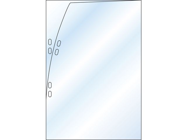 Plastficka, A4, stansad, 80 mikrometer, polypropylen, jämn, 4 hål, genomskinlig | Kontorsmaterial - Mappar och plastfickor - Plastfickor - Övriga | Kontorsexperten