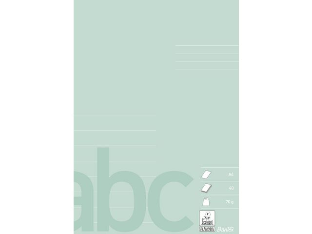 Bantex Skrivhäfte A4 1/2S 19,5mm linj | Skola och förskola - Förbrukning skola häften - Skrivhäften | Kontorsexperten