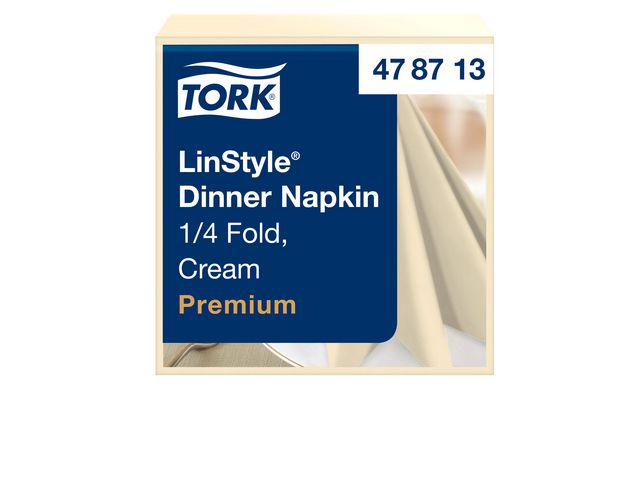 TORK Servett LinStyle creme 39x39cm 50/fp | Kök och servering - Servetter och dukar - Servett - 3-lagers | Kontorsexperten