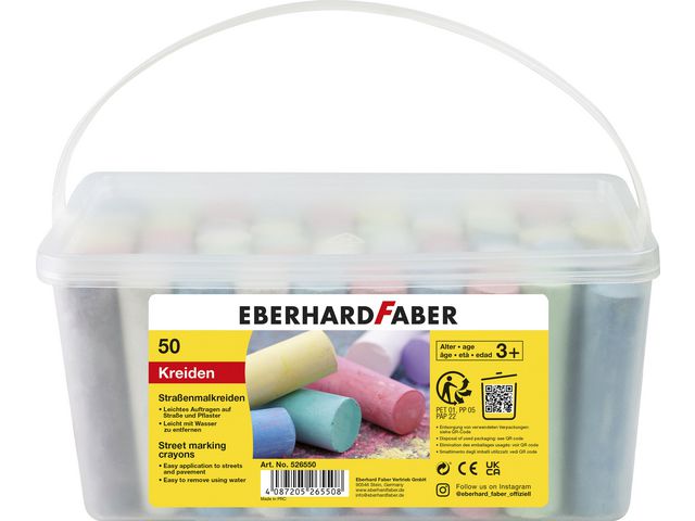 EBERHARD FABER Gatukritor 50/fp | Skola och förskola - Bild och form - Kritor | Kontorsexperten