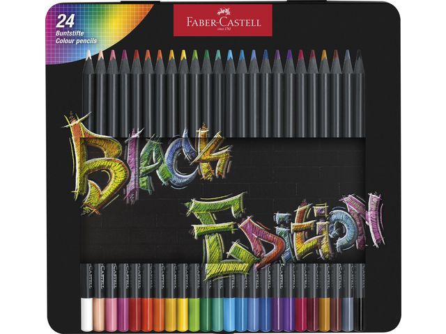 Faber-Castell Färgpenna Black Edition 24/fp | Skola och förskola - Pennor och tillbehör - Färgpennor - Trekantsgrepp | Kontorsexperten