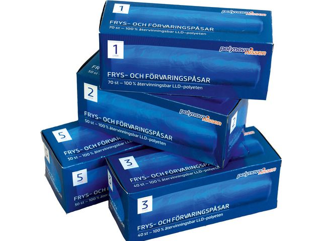 Polynova Fryspåse LLD 1L 22my 70/fp | Kök och servering - Plast och fryspåsar - Fryspåsar | Kontorsexperten