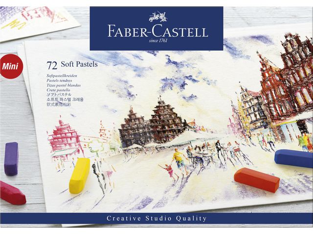 Produktfoto för Faber-Castell Mini - Färgkrita - assorted pastel colors (paket om 72)