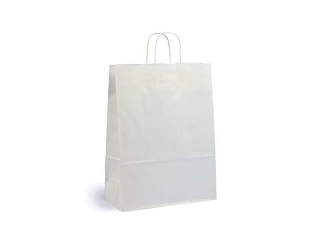 SOBER Bärkasse Medium vit 150/fp | Emballage och lagerutrustning - Bärkassar och Påsar - Bärkasse - Papper | Kontorsexperten