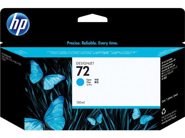 Produktfoto för Hp Bläck Cyan No.72 - T1100 130ml