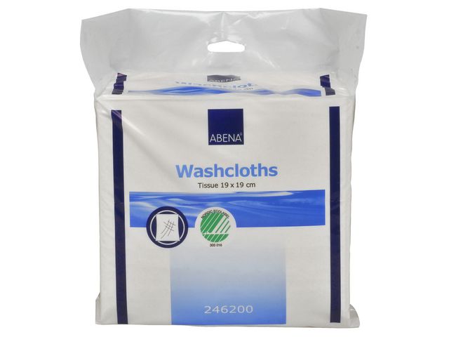 ABENA Tvättlappar 9-lagers vita 12x100/fp | Städ och hygien - Tvål och hygien - Tvättlappar | Kontorsexperten