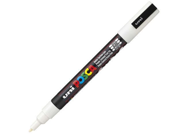 POSCA Märkpenna PC-3M 1,3 mm tunn vit | Kontorsmaterial - Pennor - Märkpennor - Special | Kontorsexperten