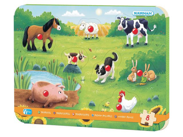 Pussel bondgårdstema, 8 bitar | Skola och förskola - Lekmaterial - Pussel - Knoppussel | Kontorsexperten