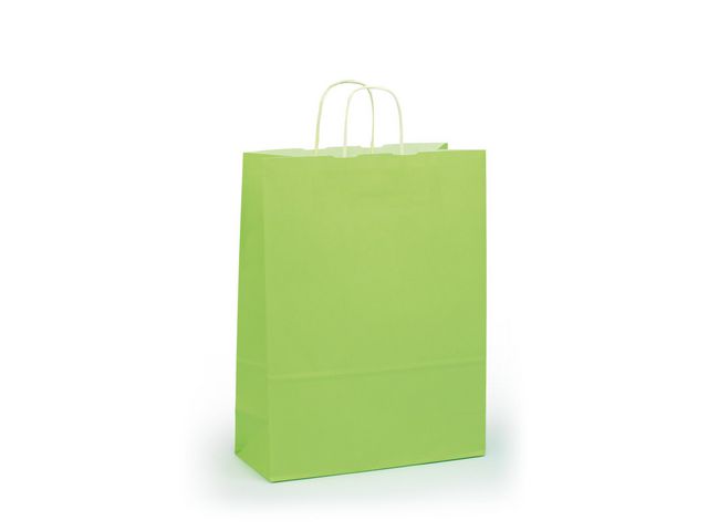 SOBER® Bärkasse Medium Limegrön 150/fp | Emballage och lagerutrustning - Bärkassar och Påsar - Bärkasse - Papper | Kontorsexperten