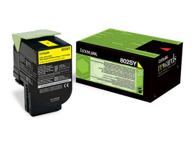 Lexmark Toner 80C2SYE 2K Gul | Toner och bläck - Tonerkassetter - Toner Lexmark | Kontorsexperten