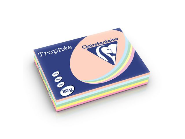 Clairefontaine Trophée A4 80 g färgat papper pastell 500/fp | Kontorspapper - Specialpapper - Färgat - A4 | Kontorsexperten