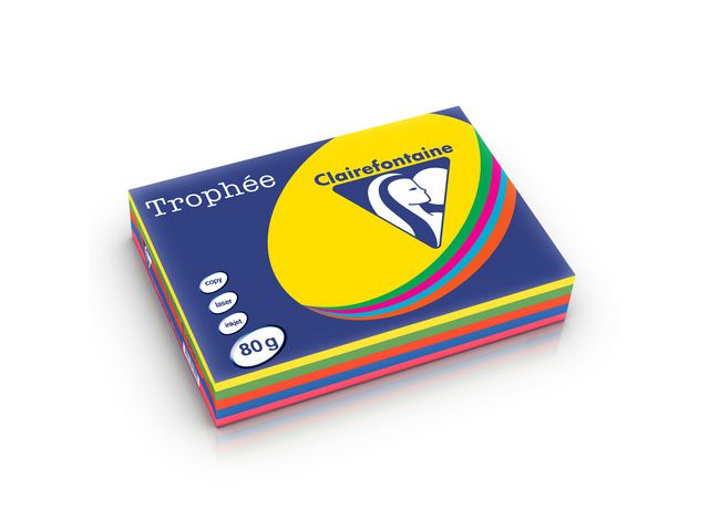 Clairefontaine Trophée A4 80g färgat papper intensiv 500/fp | Kontorspapper - Specialpapper - Färgat - A4 | Kontorsexperten