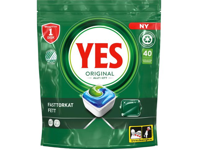 YES Maskindisk Original tabletter 40/fp
