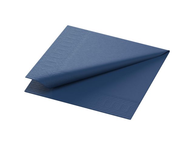 DUNI Servett 3-lagers, enfärgade, ¼-vikt, 24 cm, mörkblå 250/fp | Kök och servering - Servetter och dukar - Servett - 3-lagers | Kontorsexperten