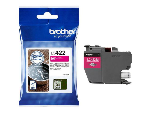 Brother Bläckpatron LC422M Magenta | Toner och bläck - Bläckpatroner - Bläckpatroner Brother | Kontorsexperten