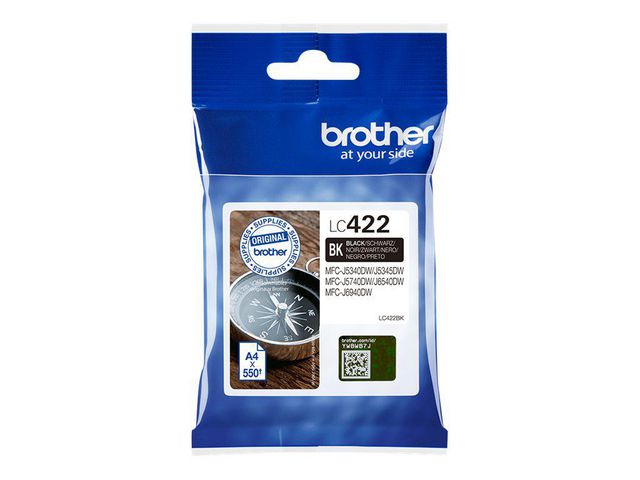 Brother Bläckpatron LC422BK Svart | Toner och bläck - Bläckpatroner - Bläckpatroner Brother | Kontorsexperten