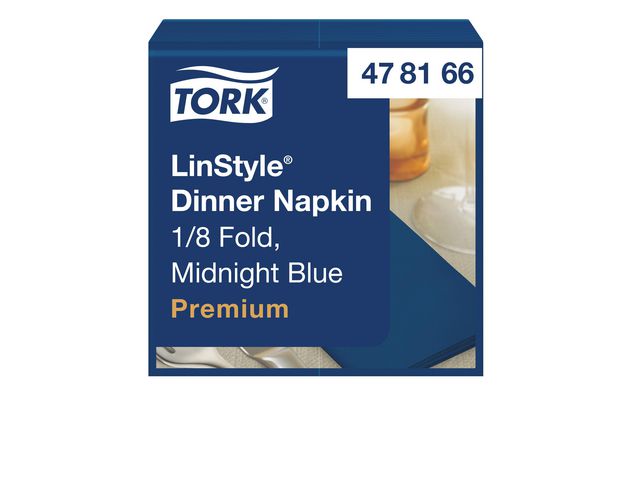 TORK Servett LinStyle midnattsblå 39x39cm 50/fp | Kök och servering - Servetter och dukar - Servett - 3-lagers | Kontorsexperten