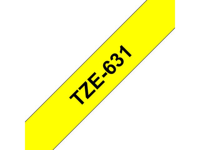 Brother Tape TZE631 12mm svart på gul