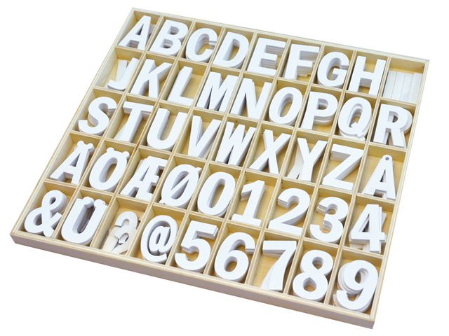 PLAYBOX Träbokstäver och siffror 225/fp | Skola och förskola - Hobbymaterial - Pyssel - Trä | Kontorsexperten